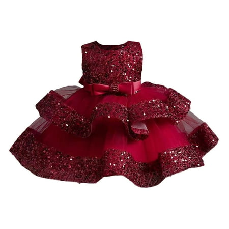 

Coerni Baby Girl Pageant Dress Sequins Dress Toddler Flower Wedding Birthday Party Gown Dresses 12 Months Clothes Girls