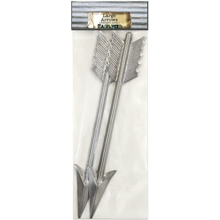Pewter Metal Embellishments - Stamped Metal Arrows 2/Pkg 9