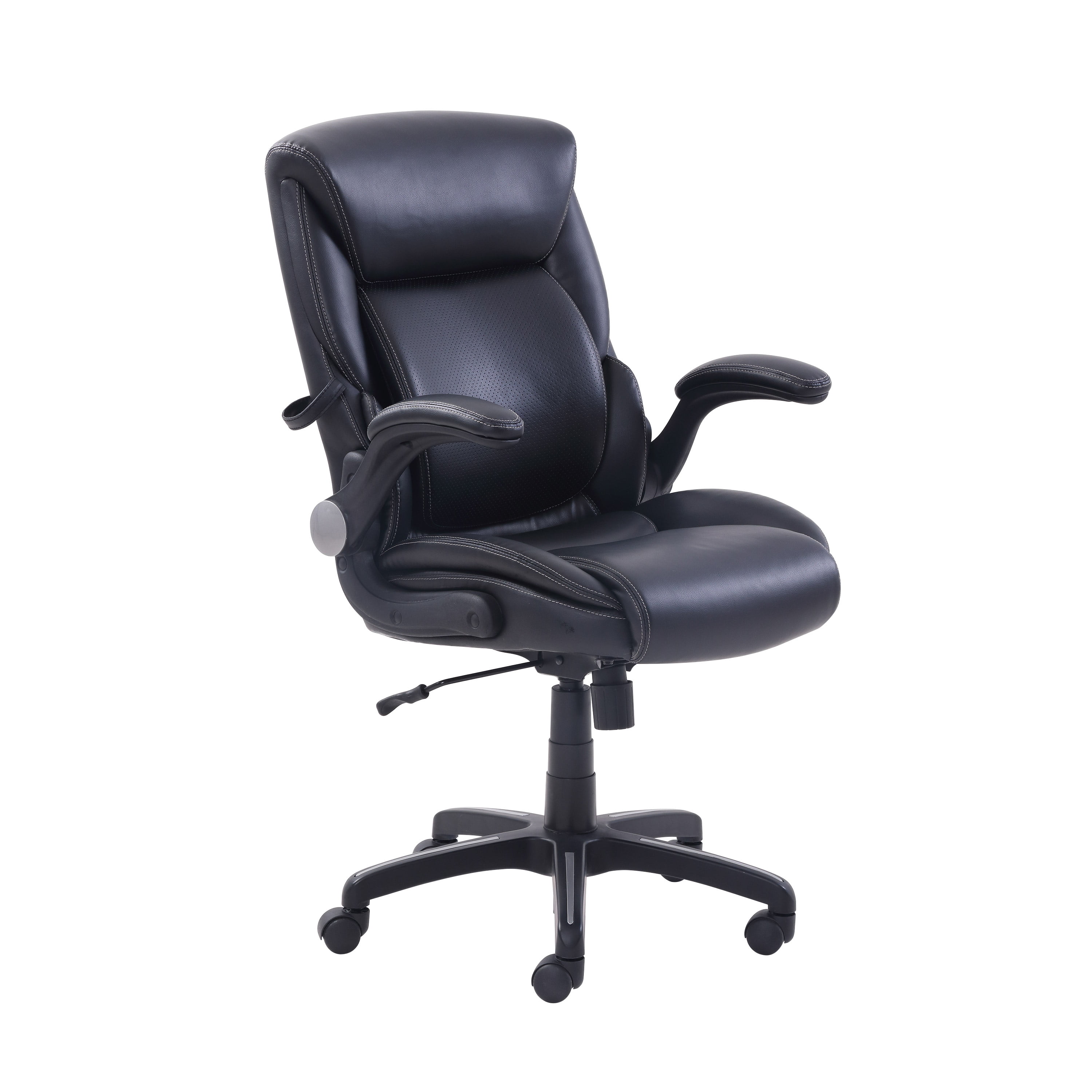 serta air lumbar bonded leather manager office chair gray