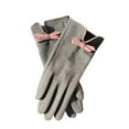 thumbnail image 4 of Gloves for Women De Rong Fleece Bow Windproof Thickened Cycling Winter Gloves, 4 of 4