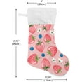 thumbnail image 6 of SKYSONIC Strawberry Christmas Stocking Personalized Large Candy Stocking Hanging Gift Xmas Stockings Decoration for Family Holiday Party Ornaments Decor Fireplace, 6 of 7