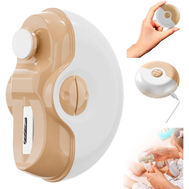 Cortauñas automático 2 en 1, kit de lima de uñas inalámbrico recargable por USB, 2 velocidades, manicura y pedicura