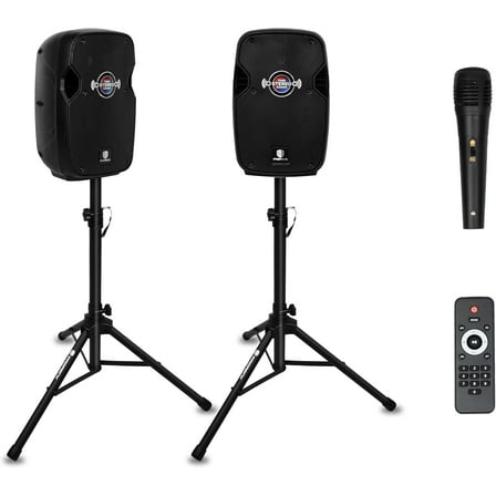 PRORECK IMPACT 8-Inch Stereo Speakers 600W Peak Power Bluetooth PA Speaker