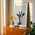 thumbnail image 3 of Baby Giraffe - Photography Animal Wildlife Black and White Minimalist Nature Portrait Surrealism Unframed Wall Art Print 5 x 7 inches, 3 of 60