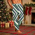 thumbnail image 4 of Men's Christmas Sleep Pants Plaid Jogger Drawstring Pajama Pants Elastic High Waist Comfortable Loose Sleep Pants, L, 4 of 7
