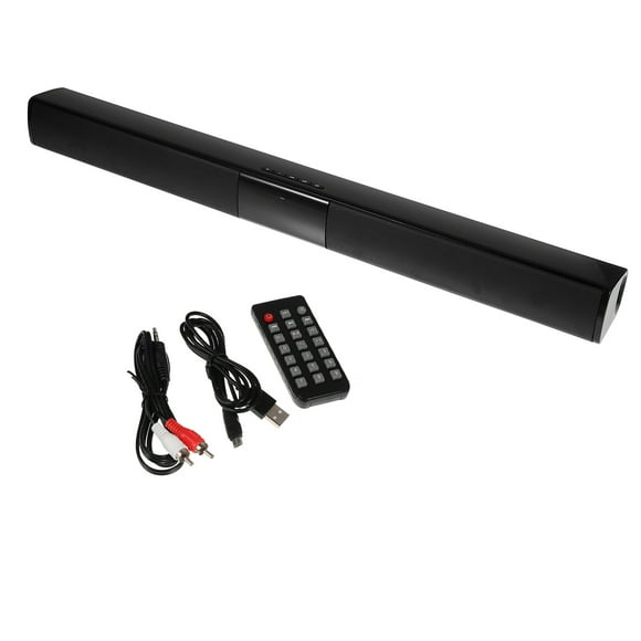 WASHWEPE Portable Soundbar Black with Stereo Sound and Strong Anti for Indoor Outdoor
