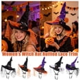 thumbnail image 2 of Witch Hat Black Lace Ruched Design Halloween Accessory with Web Decor for Halloween Party Themed Events Dressing Up, 2 of 8