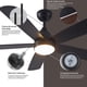 thumbnail image 3 of Ventilador de Techo 52" con Lámpara LED, Control Remoto y App, 6 Velocidades, Luz Fría/Cálida/Neutra, Aspas Rectas, Estilo Vintage en Grano de Madera, Ideal para Salas y Dormitorios, 3 of 8