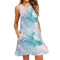 thumbnail image 2 of 50% Off Clear! Viikei Summer Dresses for Women Plus Size Summer Dresses 2025 Sleeveless Dresses Women's Fashion Sleeveless Round Neck Casual Pocket Printed Dress, 2 of 4
