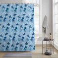 thumbnail image 4 of Summer Marine Life Shower Curtains for Bathroom, Ocean Octopus Sharks Starfish White Bubble Washable Fabric Shower Curtain with Hooks Waterproof Bathroom Decor Sets, 72 x 96 Inches, 4 of 9
