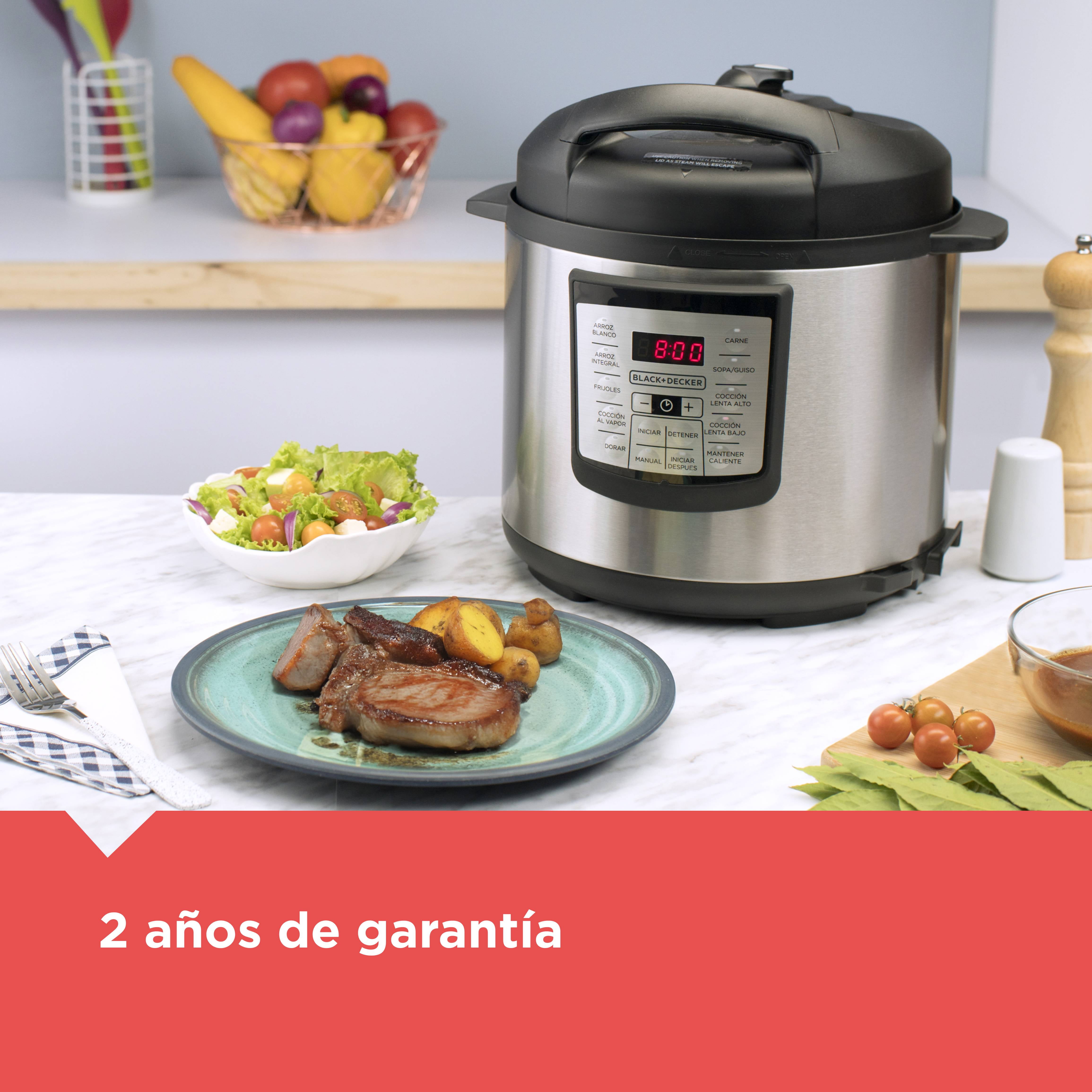 Black+Decker 6 qt Stainless Steel Stovetop Pressure Cooker