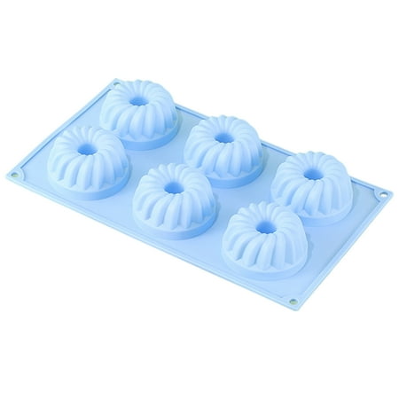 

Lomubue Donut Mold 6 Cavities DIY Silicone Chocolate Cake Mold Bread Pastry Mold Bakery Supply