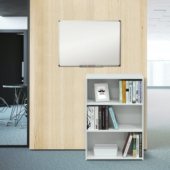 Furinno 17060WH Wright 3-Shelf Bookcase, Soft White