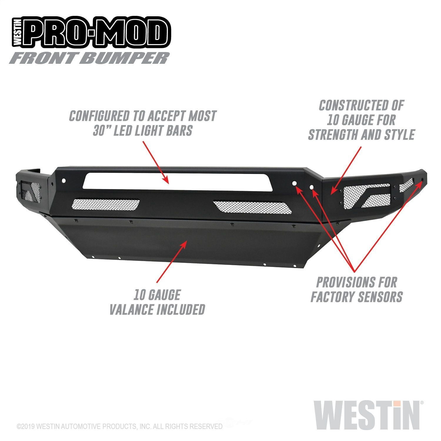 Westin 58-41025 Pro-Mod Front Bumper