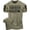 T-Shirt Military Green Branded, variant on Gymish Hardest Lifting Saying Gym Shirt for Men – Funny Weightlifting T-Shirt, Motivational Workout Wear, Military Green with Sleeve Logo, Small