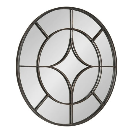 Kate And Laurel Angelis 30 Inch Round Industrial Modern Overlaid Kate And Laurel Angelis 30 Inch Round