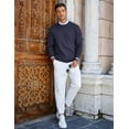 thumbnail image 4 of COOFANDY Mens Crew Neck Sweaters Long Sleeve Lightweight Knit Dress Pullover Sweaters, 4 of 10