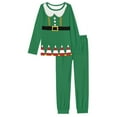 thumbnail image 2 of Renewold Matching Pajamas for Family Christmas Green Elf Graphic Loungewear Size S Snug-Fit Men Pjs Pants Set of 2 Comfortable Tracksuit for Walking/Jogger, 2 of 5