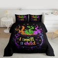 thumbnail image 2 of jejeloiu Colorful "I Am a Child" Happy Halloween Full Comforter Set,Reversible Luxury Bedroom Decor,3-Piece, 2 of 8