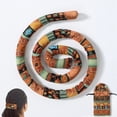 thumbnail image 3 of Banda para el cabello flexible estilo étnico, cuerda de alambre de hierro para el cabello, traje de cola de caballo alta, cerradura en espiral, color sucio, trenza, cerradura de cabello largo, fácil, 3 of 6