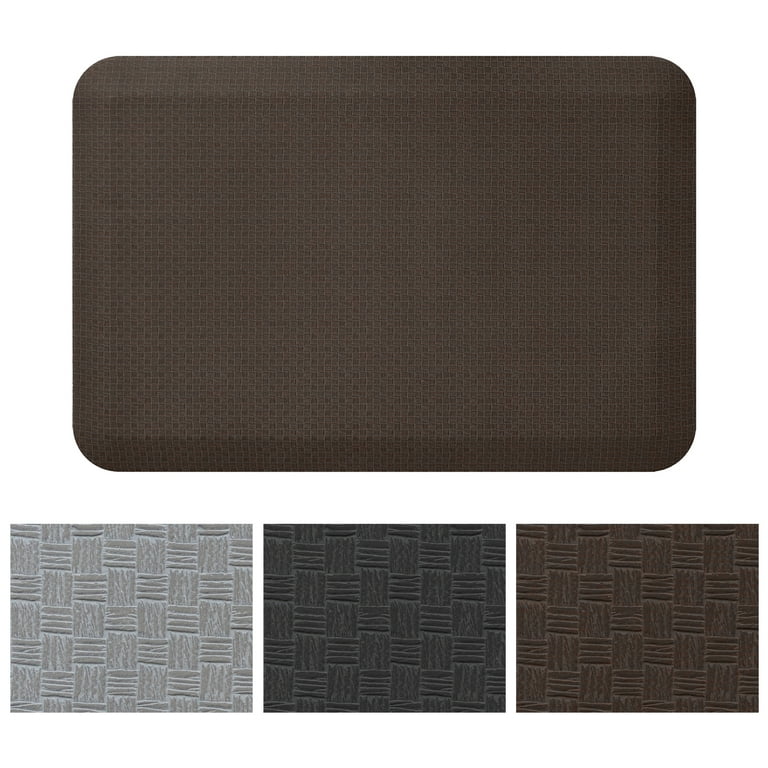 GelPro Anti-Fatigue Designer Comfort Kitchen Floor Mat, 20x32”, Leather  Grain Truffle Stain Resistant Surface with 3/4” Thick Ergo-Foam Core for