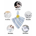 thumbnail image 6 of Boanket Blue Striped Cloth Napkins Set of 4, Holiday Napkins for Baby Shower, Farmhouse Stripe Modern Abstract Art Washable Reusable Dinner Napkins for Cocktail Wedding Party, 20 x 20 Inch, 6 of 7