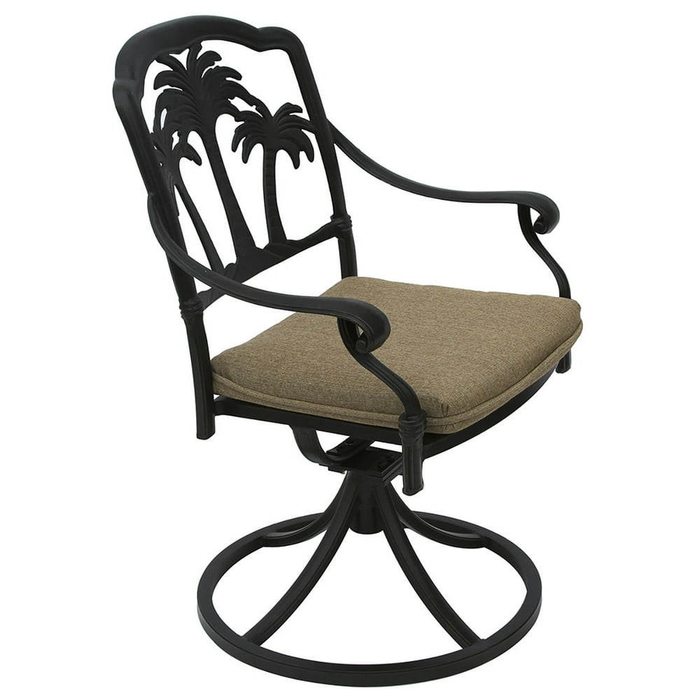 Palm Tree Aluminum Outdoor Patio Swivel Rocker Dining Chair - Walmart