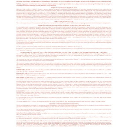 CMS-1500 Laser Printer Medical Claims Form - 2500 Sheets, Revised 02/12