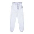 thumbnail image 4 of BLOCLOALO 2 Piece Lounge Set Long Sleeve Pullover Hoodie Sweatshirts Solid Color Sweater Casual Suit Sportswear Long Sleeved Trousers Two Set Jogger Sets Drawstring Pants Comfortable Sets White M, 4 of 4