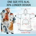 thumbnail image 4 of Oversized Wearable Blanket Hoodie,Multicolor Christmas Gnome Pattern Sherpa Blanket Hoodie with Super Pockets,Super Warm Fuzzy Pullover for Women & Men, 4 of 6