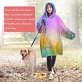 thumbnail image 4 of Rainbow Tie Dye Cloud Pattern Wearable Oversized Blanket,Wearable Blanket Hoodie for Adults,Cozy Hooded Blankets with Super Pockets,Super Warm Fuzzy Pullover for Women & Men, 4 of 6