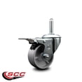 thumbnail image 2 of 3 Inch Semi Steel Wheel Swivel 3/4 Inch Threaded Stem Caster Total Lock Brake, 2 of 2