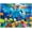 Playful Dolphins, variant on Playful Dolphins Beach Blanket 54 x 68 inch Beach Towel Coral Reef with Clown Fish 100% Cotton Family Size