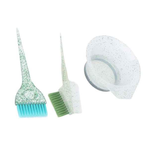 Color 3pcs Hair Dye Kit Hair Coloring Brush Dyeing Mixing Bowl Double Side Brush Hairdressing Accessory