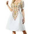 thumbnail image 3 of Dashiki White Dress women formal occasion dresses summer dress woman 2024 trendy, 3 of 7