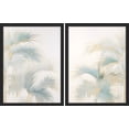 thumbnail image 3 of PixonSign Framed Wall Art Tropical Palm Leaves in Pastel Tones Posters, Set of 2 Elegant Gold Foil Highlights Botanical Wall Decor, Adhesive Canvas Prints for Home Decor - 11"x14" Black, 3 of 5