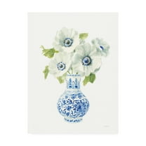 Trademark Fine Art 'Floral Chinoiserie White I' Canvas Art by Danhui Nai