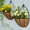 thumbnail image 2 of XIAOFFENN tall planter large outdoor planters Semicircle Flower Basket Plant Pot Holder Wall Hanging Home Garden Decoration large planters for outdoor plants, 2 of 5