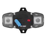 BIMZUC 80A Automatic Circuit Breaker Fuse Reset Overload Protection for Car Marine Boats Audio Video System
