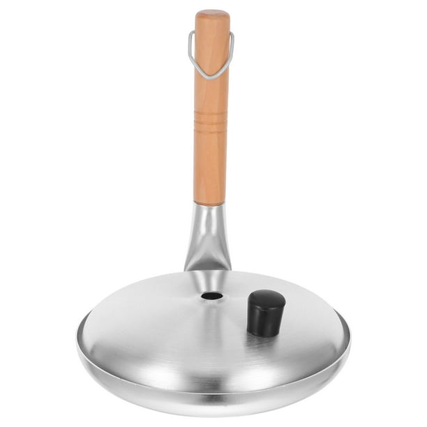 GOOHOCHY 1 juego de sartén japonesa para huevos con tapa: sartén Oyakodon, antiadherente para tortillas, tamagoyaki de madera con mango vertical, para cocina de inducción a gas, olla para cocinar
