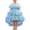 Sky Blue, variant on CHEEREAM Girls Tulle Dress Elegant High Low Sequins Mesh Layered Puffy Birthday Party Dresses Kids Ruffle Pleated Cute Sleeveless Gown
