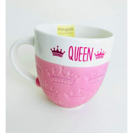 

Pfaltzgraff Queen Large Embossed with Crowns Porcelain Coffee Mug - 20 Ounces