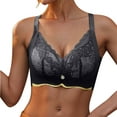 thumbnail image 6 of ATENAR Womens Bras,Wireless Bras for Women,Bras for Women,Breathable,Comfort Fit,Solid,Nylon,Black,4XL(US:16), 6 of 7