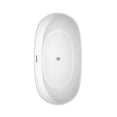 thumbnail image 4 of Rebecca 60 Inch Freestanding Bathtub in White with Brushed Nickel Drain and Overflow Trim, 4 of 8