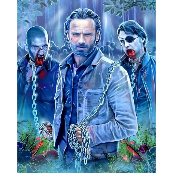 5D Diamond Painting Kits for Adults kids Beginners Paint By Diamond Set Round Full Drill Craft Diamond Art Painting Art Craft Painting Kit-Horror Movie