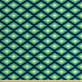 thumbnail image 1 of Geometric Fabric by the Yard, Abstract Rhombuses Bullseye Shapes Ornamental Design Dark Backdrop, Decorative Upholstery Fabric for Chairs & Home Accents, Dark Blue Green by Ambesonne, 1 of 4