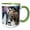 Green/White, variant on 3drose, Miniature Donkey Head Halter Animal, 11oz Mug