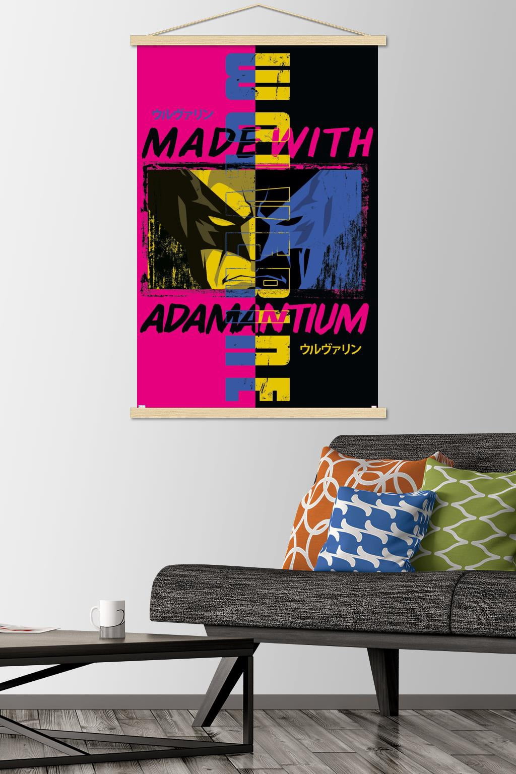 Marvel Comics - Wolverine - Made With Adamantium Wall Poster with Wooden Magnetic Frame, 22.375" x 34"