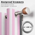 thumbnail image 4 of Summer Hibiscus Flower Outdoor Curtains for Patio, Pink Stripes Tropical Plant Sunshade Privacy Drapes Grommet Waterproof Outside Curtains for Porch/Cabana/Balcony 54"x 84", 1 Panel, 4 of 9
