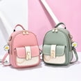 thumbnail image 2 of Girly Pink and White Backpack with Diamond Lock Design and Daisy Pendant Versatile Backpack, 2 of 8